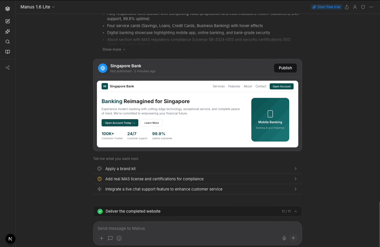 Redesigned star rating interaction on the Manus delivery screen